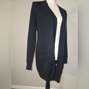 Navy Open-Front Women's Cardigan Sweater